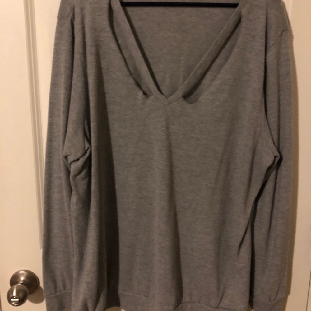 Plus size v-neck sweater